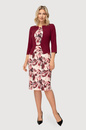 Sukienka Cornelia bordowa ze wzorem