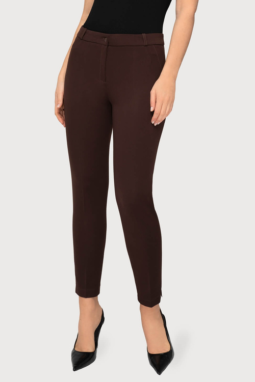 Spodnie cygaretki brązowe