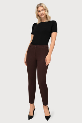 Spodnie cygaretki brązowe