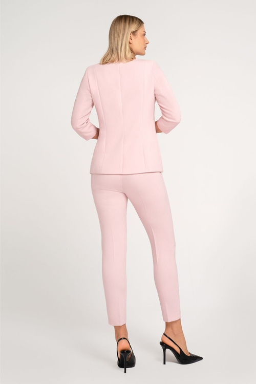 Kostium Elise pudrowy ze spodniami cygaretkami