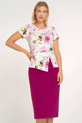 Komplet Kaia ecru w biskupie kwiaty