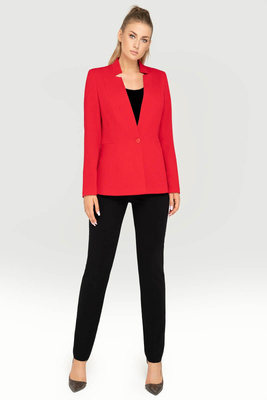 Kostium Olivia czerwony z czarnymi spodniami